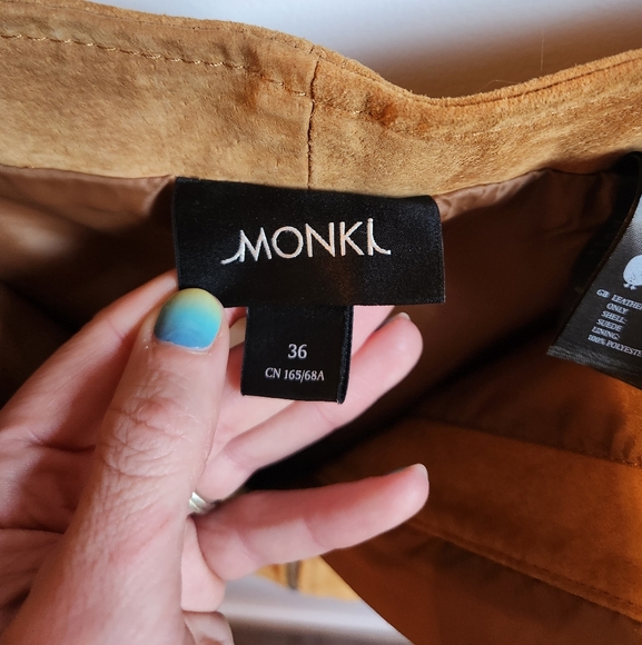 Tan Suede Mini Skirt - Picture 2 of 3